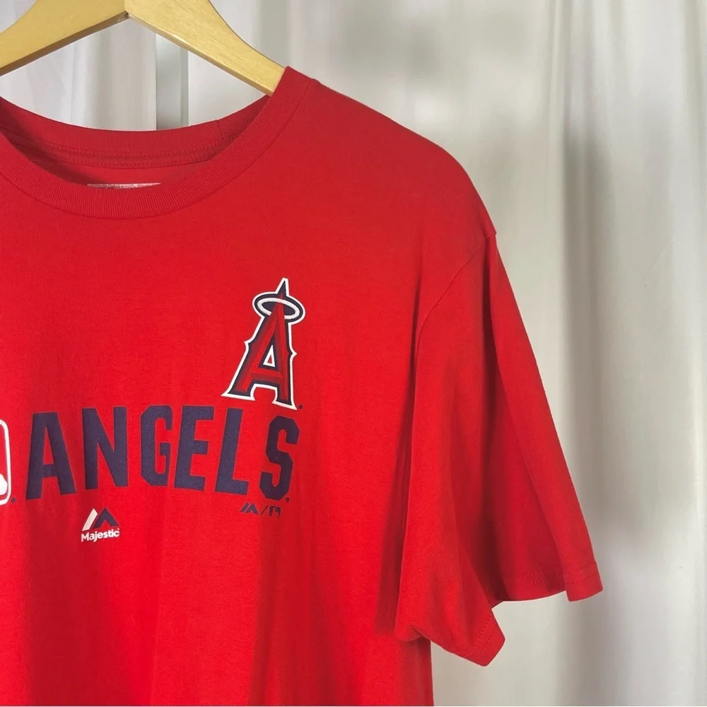 Majestic LA Angels Men's Large Short Sleeve Graphic Tee MLB Logo